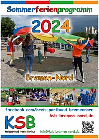 Plakat des Kreissportbundes Bremen-Nord e. V. zum Sommerferienprogramm 2024